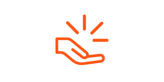 icon showing an open hand